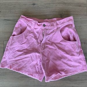 BRANDY MELVILLE BUBBLEGUM PINK CORDUROY SHORTS